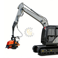 Tête d'abattage pour excavatrice, abatteuse forestière, accessoire pour excavatrice
