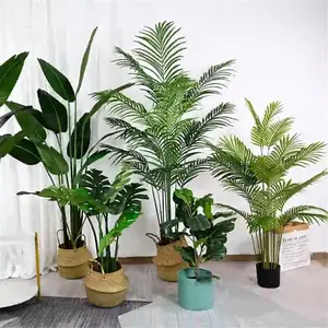 Songtaoクラフト人工の小さな鉢植えの顔の植物屋内装飾用の偽の人工鉢植えの植物の木