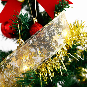 Guirnalda de Luces Decorativas para Árbol de Navidad, Precio de Fábrica, Cinta de Seda de Colores, Lámpara de Alambre de Cobre, Duradera, Portátil, 2 m - Product Image 3