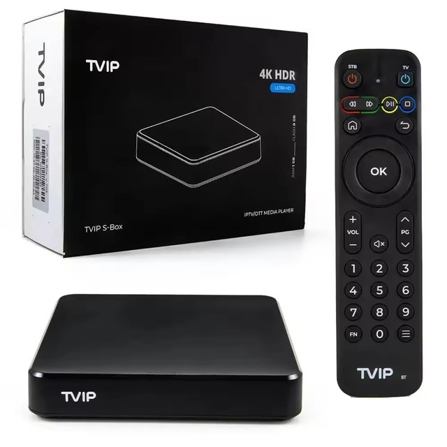 TVIP 605 4K with BT Remote Controller Dual Wifi IPTV 4K HEVC HD Tvip605 Android Box Tvip605 Se