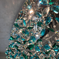 Lustre fleur en cristal maison luminaire décoratif salon chambre suspension lampe