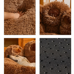 Coussin en peluche pour animaux <span class=keywords><strong>de</strong></span> compagnie, <span class=keywords><strong>maison</strong></span> douce en peluche pour chien, patte d'ours, garde au chaud - Product Image 4