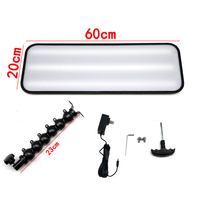Lampe de détection de bosses légère pour voiture, 6 LED, bande réfléchissante, en aluminium noir, garantie 1 mois, pour détection de bosses et dommages par grêle