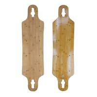 Planche de longboard électrique antidérapante en bambou et fibre de verre, largeur personnalisée, vente en gros