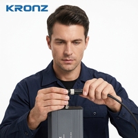 Ensemble de câbles KRONZ M12 pré-assemblé, connecteur femelle droit de 2 m, alliage PVC noir, blindé IP67, applications industrielles pour capteurs
