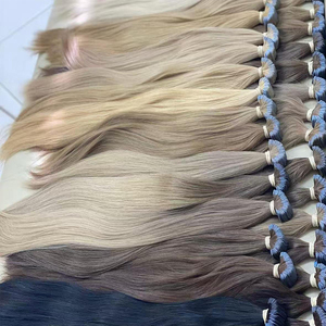 Extensiones de cinta de mechones de cabello humano Remy rizado virgen ruso eslavo europeo sin procesar de un solo donante marrón claro para pelucas - Product Image 4