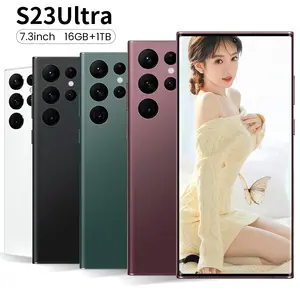 S23 Ultra 7.2in ponsel pintar Android, ponsel pintar Edisi Global S23ultra 5g 1 gb + 512gb