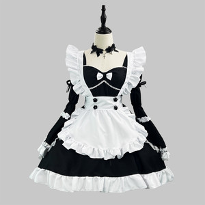 Lolita Cute Maid Outfit Black Plus Size Cosplay Costume For Anime Role-Playing Drama Games - Product Image 1