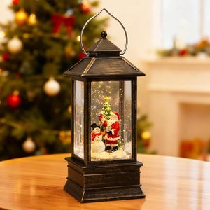 Lanterne de Noël à LED, lanterne décorative d'extérieur, petite lanterne, lampe, porte-bougie en plastique pour fête en plein air - Product Image 3