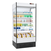 Réfrigérateur Vitrine Vertical à Double Rainure Ventilée avec Contrôle Numérique de la Température et Dégivrage Automatique pour un Confort Optimal