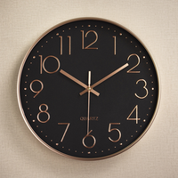 Reloj de pared de cuarzo silencioso, reloj digital cúbico, reloj de pared para sala de estar y dormitorio, reloj digital simple, decoraciones para el hogar
