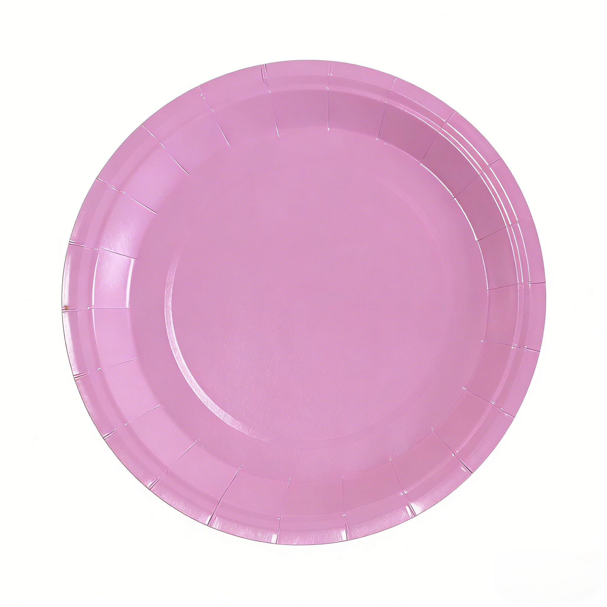 Plato de papel de 9 pulgadas * 10 piezas * Rosa claro