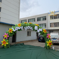 Arche de fleurs gonflable pour fête d'été en plein air pour événement de carnaval