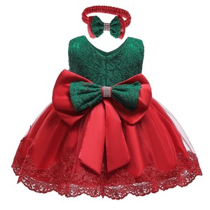 Abiti da Principessa per <span class=keywords><strong>Neonata</strong></span> 90-120cm 3M-24M, <span class=keywords><strong>Vestito</strong></span> con Pizzo, Fiori e Fiocco per Feste di Compleanno - Product Image 6