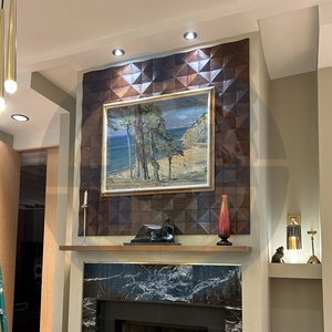 Panel de Pared de Mosaico de Madera Sólida 3D de Fácil Instalación, Diseño Encastrable, Impermeable, Ecológico, Azulejo Decorativo para Interiores de Hotel - Product Image 5