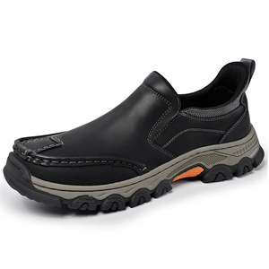Mocassins rétro britanniques en cuir PU pour hommes, doublure en peluche chaude, semelle antidérapante en caoutchouc, chaussures décontractées à la mode - Product Image 5
