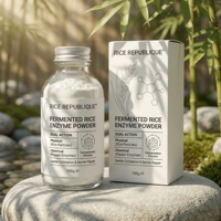 Poudre de nettoyage enzymatique de riz fermenté rechargeable – Soin éco-responsable – Poudre nettoyante de riz durable – Sachet de recharge – Marque privée
