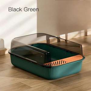 Vente directe <span class=keywords><strong>Bac</strong></span> <span class=keywords><strong>à</strong></span> litière pour chat rond en plastique écologique avec un espace intérieur de 20L Facile <span class=keywords><strong>à</strong></span> nettoyer Kit d'accessoires de toilette pour <span class=keywords><strong>bac</strong></span> <span class=keywords><strong>à</strong></span> <span class=keywords><strong>sable</strong></span> - Product Image 2