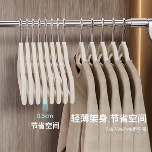 Flocked Clothes Hanger Non Marking Anti Slip Extra Large Coat Hanger For Wardrobe Organization - Product Image 3