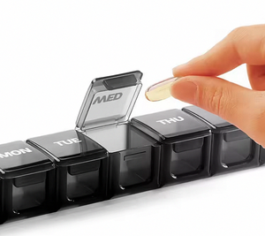 2 paket haftalık hap saklama kutusu, büyük 7 gün hap durumda, günlük Vitamin vaka ilaç kutusu, AM/PM hap kapları - Product Image 3