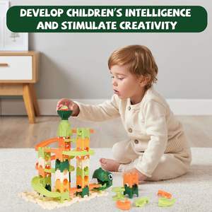 Çocuk mermer <span class=keywords><strong>Run</strong></span> yapı taşları <span class=keywords><strong>Dino</strong></span> oyuncak Montessori öğrenme kök tuğla labirent bulmaca seti yarış pisti mermerler labirent oyunu oyuncak seti - Product Image 6