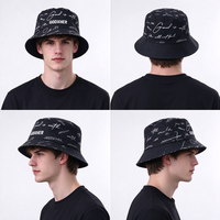 Topi Bucket Anak Unisex Custom Desain Cetak Bordir Katun Berkualitas Tinggi Grosir, Dapat Dibalik