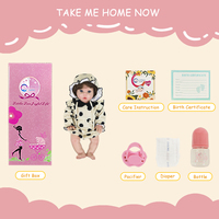 Poupée Bébé Reborn en Silicone Corps Entier 18 Pouces, Fille Nouveau-né Réaliste, Jouet Compagnon Doux pour Enfants