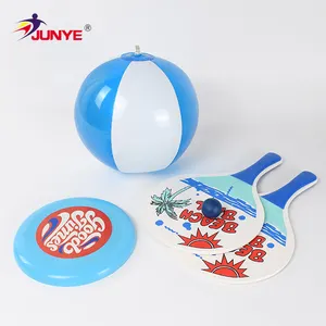 Chinesische Produkte Großhandel Werbung Kunststoff Strand Flying Disc mit Strands chläger und Ball