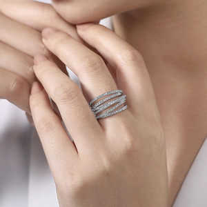 Anello con Codice Morse per Donne, Gioiello da Dito Scintillante Stile Hip Hop - Product Image 2