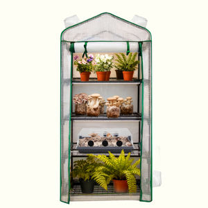 <span class=keywords><strong>Kit</strong></span> moderne et compact en métal pour la <span class=keywords><strong>culture</strong></span> de <span class=keywords><strong>champignons</strong></span> avec étagère à 4 niveaux et LED à spectre complet, facile à assembler pour jardin domestique - Product Image 1