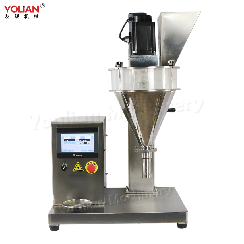 DF-B настольная Оловянная алюминиевая банка, шнековый наполнитель для чашек, кофе, сухого молока, порошка, маленькие машины для розлива бутылок для еды