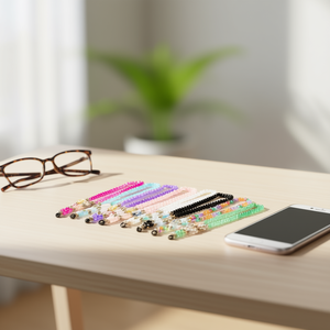 Correa de cuentas para gafas de 70 cm, multicolor, a la moda, para gafas y teléfono. - Product Image 3