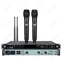 Microphone sans fil numérique à diversité réelle AD4D, 2 canaux, microphones sans fil UHF, système de sonorisation, microphone sans fil performant