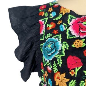 OEM - Nouveau haut court sexy à manches courtes et volants pour femmes, personnalisable avec broderie complète - Product Image 5