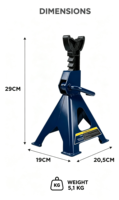 Dongkrak Penyangga Mobil Pro Lift 3 Ton Double Pin Pair Jack Stand dengan Garansi 2 Tahun untuk Peralatan Perbaikan Mobil di Garasi