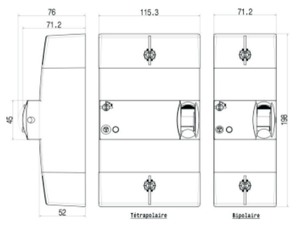 Disjoncteur à boîtier moulé blanc JUNW TG-460 3kA 440V avec unité de déclenchement électronique et protection contre les courants résiduels - Product Image 6