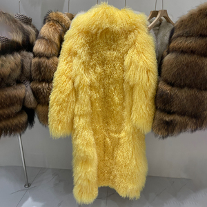 Luxury Winter Extra Long <strong>Floor</strong> <strong>Length</strong> <strong>Coat</strong> Women Real Mongolian Lamb Fur <strong>Coat</strong> for Women - Product Image 3