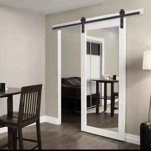 <span class=keywords><strong>Porta</strong></span> Interna da Fienile <span class=keywords><strong>Scorrevole</strong></span> a Singola Anta Bianca con Specchio in Stile Moderno per Bagno e Ingresso Abitazioni - Product Image 2