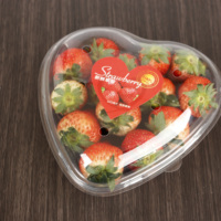 Wegwerp Fruit Verpakking Koop Aardbeien Hart Vormige Plastic Containers