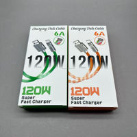 Kabel Data pengisian daya Cepat 120W, kabel Data pengisian daya Cepat tembaga Tipe C USB A Super
