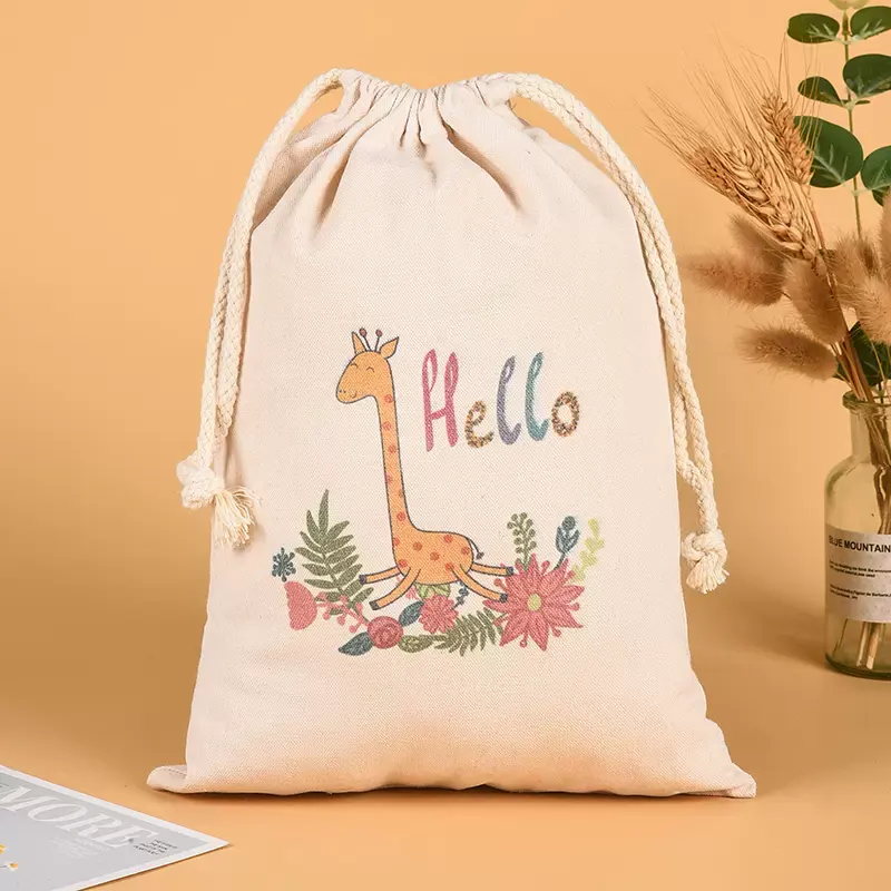 Eco-friendly Wholesale Cotton Drawstring Bags Jewelry Gift Packaging Storage Pouch Drawstring Canvas Bag