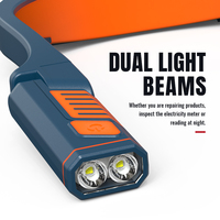 Lampe de poche d'urgence mains libres - Lampe de cou rechargeable par USB, charge rapide en 3,5h, lampe de travail pour pannes de courant et réparations