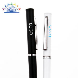 Günstiger Werbe-Kugelschreiber im Schlanken Design für Hotels, Schwarzer Hilton-Stift aus Kunststoff - Product Image 4