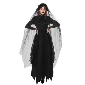 Disfraz de Novia de Halloween, Accesorios de Miedo para Casa Embrujada, <span class=keywords><strong>Escape</strong></span> <span class=keywords><strong>Room</strong></span>, Terror, Material Blanco y Negro - Product Image 5