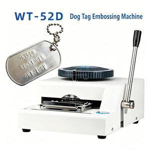 PVC Card Embosser Stamping Machine 52 Character Plastic ID VIP Card <b>Dog</b> <b>Tag</b> Embossing Machine Hand Operated Code Number Embosser - Product Image 2