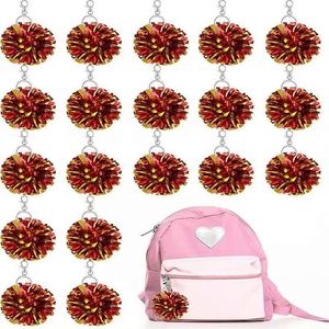 Mini Pompones Rosa y Morado para Equipos de Animación, Pompones para Animadoras, Llavero con Pompones para Mochila, Adorno para Bolsa - Product Image 4