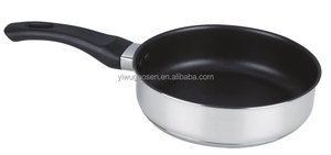 Padella antiaderente in acciaio inossidabile da 24cm con fondo a <span class=keywords><strong>induzione</strong></span>, <span class=keywords><strong>pentole</strong></span> per ristoranti pesanti, <span class=keywords><strong>servizio</strong></span> OEM e ODM disponibile - Product Image 6