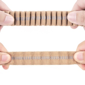 Tali mobil 2in1 untuk anjing sedang besar reflektif Khaki desain taktis gesper katak tahan ledakan dapat disesuaikan nilon hewan peliharaan - Product Image 5