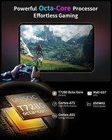 Tablet Odea A13 de 13.4 Pulgadas, 15 en 1, 128 GB de ROM, 20 GB de RAM, Procesador Octa-Core, Micro SIM, Android 15, Tablet para Juegos, GPS, Phablet Desbloqueada