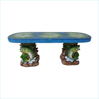 Jardin Villa Imperméable GRC Verre Béton Renforcé Double Chaise Noël Animal Cartoon Fibre de Verre Extérieur Ciment Banc